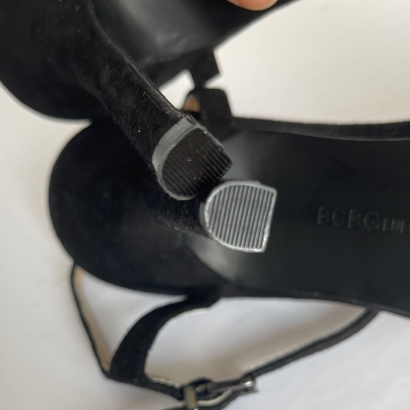 BCBGENERATION BLACK LEATHER STILETTO SHOES - Picture 11 of 12